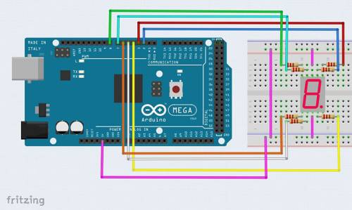 Arduino 7-segment display direct wiring Arduino 7-segment display direct wiring