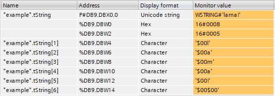 STRING type variables 3rd examples