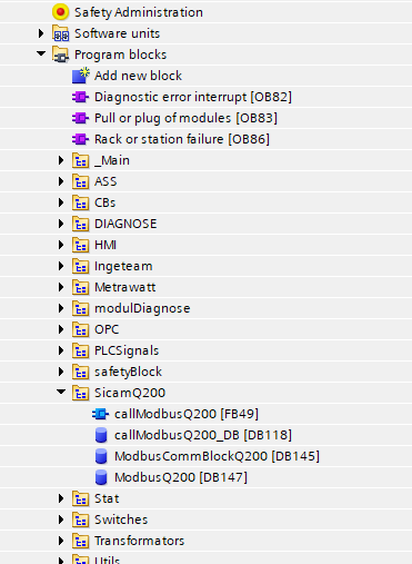 TIA Portal / Simatic S7-1500 - Sicam Q200 Communication