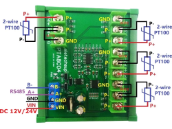 PTA8C04 4-channel PT100 Modbus Modul PTA8C04 4-channel PT100 Modbus Modul